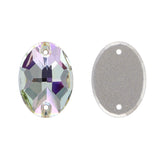 Luminous Green Oval Shape High Quality Glass Sew-on Rhinestones WholesaleRhinestone